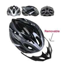 Bicycle Helmet With Visor | Unisex Aerodynamic Design - Black - View 3