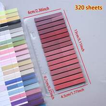 320 Sheets Ultra-Thin Index Tabs, Student Back-To-School Essential, Reading Marker Indicator Stickers, Gradient Colors - 13*6cm - View 8