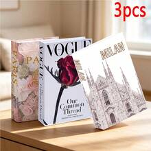2/3pcs Set Home Fashion Realistic Book Decor, Luxury Decorative Books, Living Room Decor, Home Decor, Coffee Table Books, Modern Fashion Decorative Books, Stackable Display Books, Hotel Decor, Gift - Simulated Book - View 10