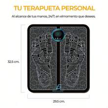 (Envío gratis)Masajeador Pies Eléctrico Estimulador Muscular Portatil - Negro - Ver 10