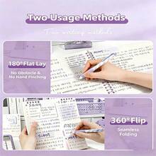 High Quality Notebook, 60 Pages/120 Pages Vintage Grid Flip Notebook With Detachable Grid Paper Notepad, Suitable For Student Learning Supplies. - Notebook - View 3