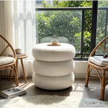 Boucle Cloud Storage Ottoman, Cream - Cream - View 2