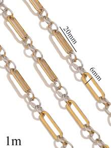 1m Stainless Steel Charms Hip-Hop-Style Round Braided Chain Chunky Chain-Necklace And Bracelet DIY Jewelry Making Supplies For Daily Wear Party Events - Chain - View 10