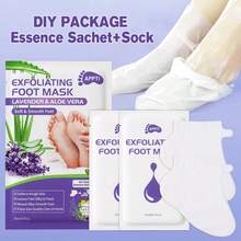 Foot Mask 3pcs Lavender And Aloe Vera Exfoliating Foot Mask, Dead Skin Removal, Moisturizing And Nourishing For Rough And Dry Feet With Lactic Acid, Urea And Malic Acid - 3-pack - View 5