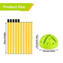 5Pcs Agility Training Set Removable ABS Splicing For Speed Footwork & Lateral Drills Portable Slalom Training Equipment For Football Rugby Baseball Field Hockey & Team Sports - Green - View 2