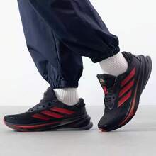 Adidas 新款 Supernova Rise 避震透氣中性健身跑步鞋 - 黑色/紅色 - 查看 6