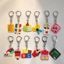 16/18/20/28/33pcs Assorted Cartoon Pencil, Ruler, Cute Writing Board, Calculator, Keychain, Cute Stationery, Various Styles And Shapes, Keyring, Suitable For Classroom Prizes, Student Rewards, Back To School Season Small Gifts - Multicolor - View 4