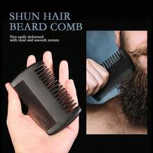 Set Perawatan Jenggot Profesional, Termasuk Pisau Cukur Lurus, Sikat, Sisir, Gunting, Kantung Penyimpanan Kain, dan 100 Mata Pisau Cukur; Set Perawatan Rumahan untuk Pria - Sisir jenggot + sikat jenggot - View 9