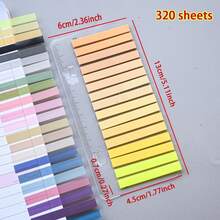 320 Sheets Ultra-Thin Index Tabs, Student Back-To-School Essential, Reading Marker Indicator Stickers, Gradient Colors - 13*6cm - View 9