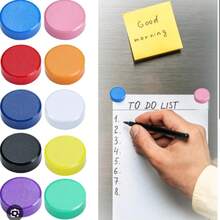 RIMEMO 16PCS Colorful Round Magnets Set, 20mm Small Magnetic Pins, Random Color Fridge Magnets For Office, Home, School, Whiteboard, Bulletin Board - A - View 7