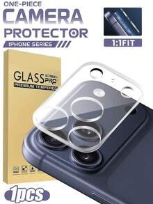 1pc Full Coverage Camera Lens Protector, Compatible With IPhone 18 Pro/18 Pro Max/17 Pro Max/16 Pro Max/17 Air/15/14/13/12/11, Rear Lens Glass Accessory - Clear - View 1