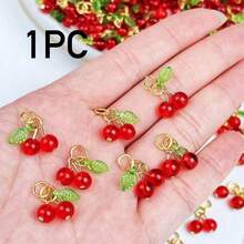 10件樹脂/玻璃水果吊墜飾品－覆盆子、葡萄與櫻桃3D設計，適用於DIY珠寶、鑰匙圈、手鍊、耳環及手機配件 - 彩色 - 查看 17