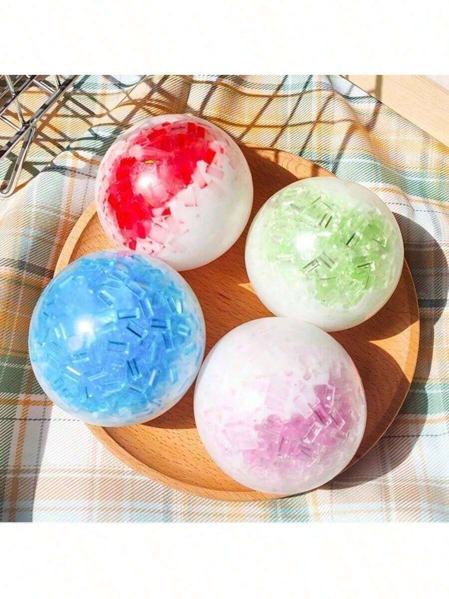 Squishy Ball Stress Relief Toy, Soft Elastic Pressure Relief Toy, Soft Pressure Relief Toy, Suitable For Anxiety, ADHD And Autism, Suitable For Office, Classroom And Sensory Therapy, 3+ Years Old Toy, Birthday Gift Healing Creative Christmas Halloween Small Gift - Multicolor - View 1