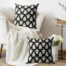 2pcs Red Coral Pattern Pillowcases, Bring The Romance Of The Ocean Home, Love At First Sight! - Black - View 4
