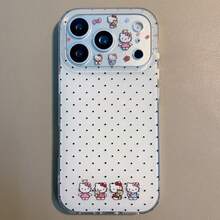 Sanrio Hello Kitty Large Window Polka Dot Phone Case Compatible With Apple 17 Pro Max, 16/15, 13/14, 12/11, Full Coverage Anti-Drop Protective Cover - White - View 10