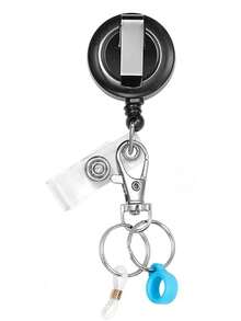 1pc/6pcs Retractable Badge Holder - Lanyard Pen Clip, Nurse ID Holder, Office And Hospital Accessories - A - View 13