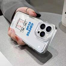 Coffee Club Clear Phone Case For IPhone 11 12 Mini 13 Pro 14 15 Plus 16 17 Pro Max XS X XR 7 8 Plus 16E Air TPU Shockproof Cover - Y3-T16196 - 查看 4