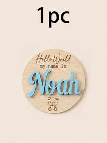 Custom Wooden Name Sign, Personalized Birth Plaque, Room Decor, Customized Name Board, Customizable Keepsake Gift, Boy, Girl, Family, Mother, Friend, Wall Art - Style a - View 8