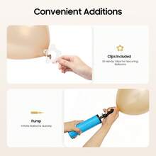 RibasuBB Adjustable Balloon Arch Kit For Weddings, Parties & Events - Durable Aluminum-Plastic Frame, Easy DIY Setup With Balloon Clips, Water Bags & Pump, Golden-White Color - A - View 8