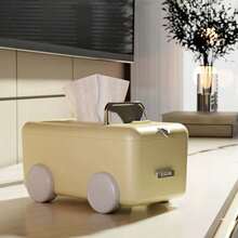 Minimalist Multi-Functional Storage Decor Tissue Box, Creative Small Car Cute Tissue Holder, Unique Car-Shaped Style, Suitable For Living Room, Bathroom - Multicolor - View 5