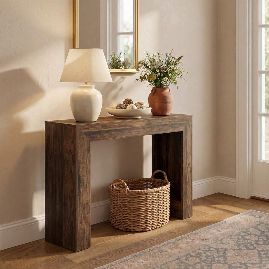 Tribesigns Sofa & Console Tables - Brown - View 1