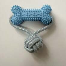 1pc 2-In-1 Dog Chew Toy Set Bone Shape + Rope Ball, Durable Bite-Resistant Dental Cleaning, Suitable For Small To Medium Dogs Interactive Tug Play - Multicolor - View 8
