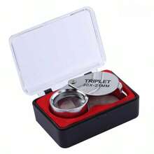 1-3pcs 30x Magnifying Glass High Definition Jade, Emerald, Coin, Antique Appraisal Full Metal Folding Portable Jewelry Loupe 30x21mm - 30X21 Silver - View 13