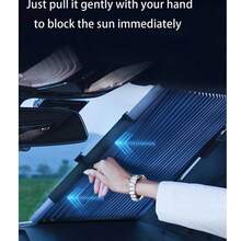 Car Interior Accessories,Sun Protection,Retractable46cm Car Sunshade Universal Front Rear WindshieldShade Cover Summer Windshield Curtain SunProtection - A - View 1