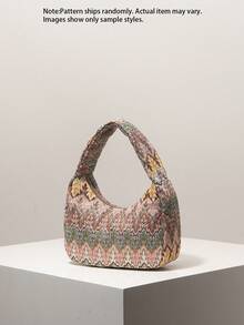 (Motif aléatoire) Sac à main pour femmes, sac de style bohème, floral populaire, style bohème, vintage, essentiel de voyage, essentiel de croisière, portefeuille élégant pour femmes, cadeau pour femmes - Multicolore - Voir 2