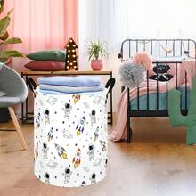 1 buah Keranjang Penyimpanan Lipat Motif Sapi Hitam Putih dengan Pegangan, Wadah Organizer Kain Persegi Panjang, Cocok untuk Kamar Tidur, Ruang Tamu, Lemari, Dekorasi Rumah Gaya Rumah Pertanian - Gaya penerbangan multiwarna - View 6