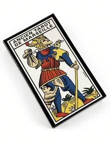1 BoxTarot De Marsella 78 Cards, Traditional Spanish Tarot Deck With Guidebook For Spiritual Guidance - Multicolor - View 12