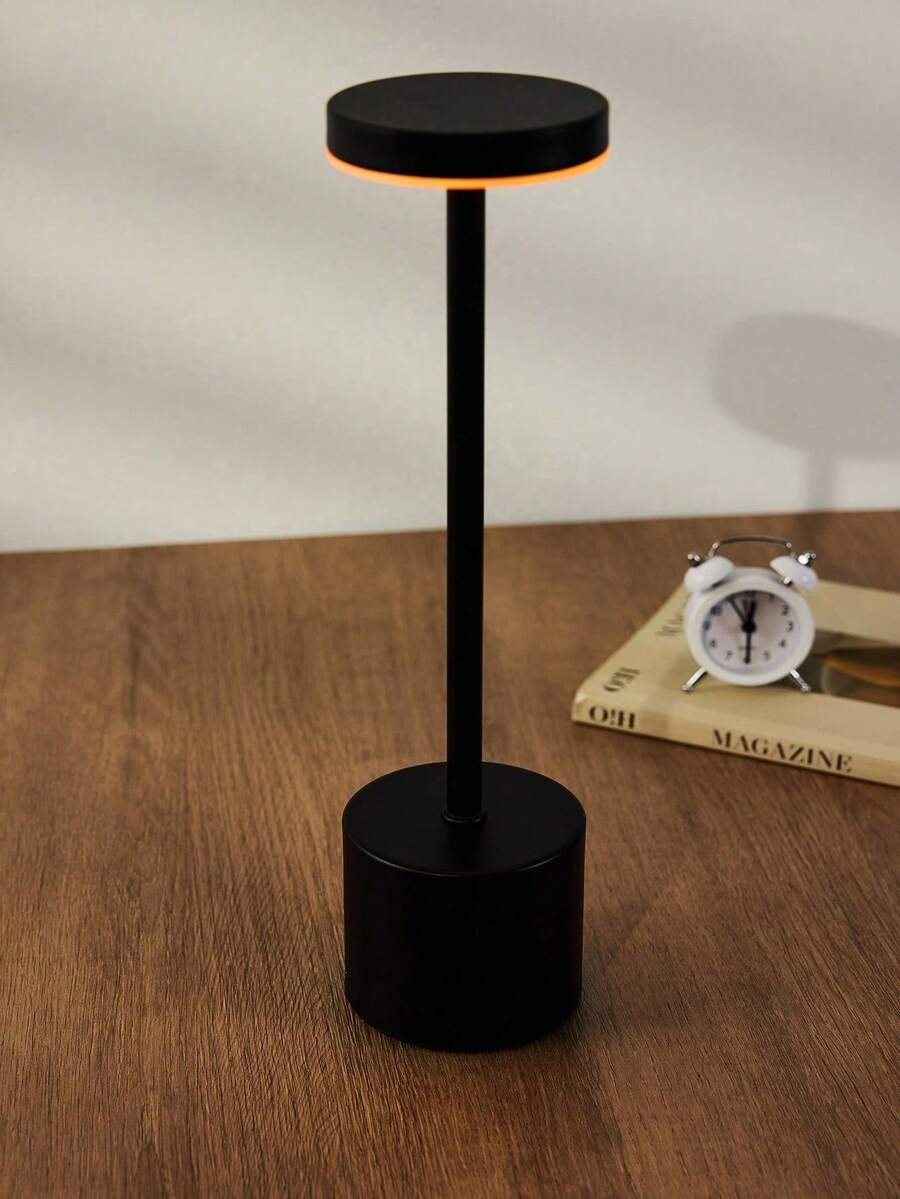 Haus Hana LED Desk Lamp,Vintage LED Desk Lamp,Rechargeable Touch Sensor Light,USB Rechargeable Wireless Night Light,Decoration For Restaurant Hotel Bedroom - Black - View 1