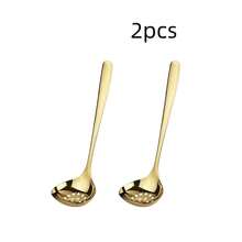 1pc 304 Stainless Steel Extra Large Soup Ladle, Thickened & Polished, Mirror Polished Tableware, Suitable For Home, Kitchen, Restaurant - Multicolor - View 17