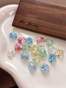 5 buah Hiasan Kuku Rhinestone Telur Merpati Bunga Es, Warna Permen Musim Panas, Bola Rhinestone Es Hancur Oval Tanpa Dasar - MultiWarna - View 2