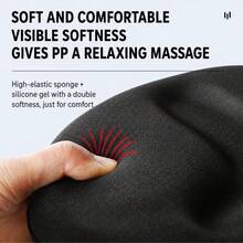 Thickened Silicone Bicycle Seat Cover, 3D Breathable Shock-Absorbing, Extra Wide Comfortable, Non-Slip Cycling Seat Cushion - Multicolor - View 5