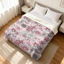 1PC Flannel Blanket, Summer Blanket, Bed Blanket , Blankets For Camping, Blanket For Beach, Throw Blanket, Multi-Use Blanket Soft , Cooling Blanket - Style Z - View 3
