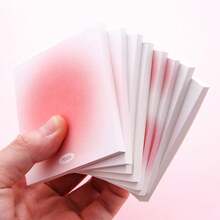 4PCS Blush Sticky Notes - Random Style - Student Memo Note Labels - Decorative Gradient Non-Adhesive Sticky Notes - one-size - View 4