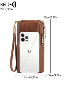 FOREVER MIYIN Women's RFID Long Wallet, Double Zipper Wristlet Clutch, Large Capacity Phone Card Holder Purse - Multicolor - View 12