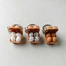 2pcs/3pcs Mini Egg Carton Keychain, Cute 4-Slot Egg Box Pendant, Realistic Food Charm, Kawaii Y2K Bag Accessory, Suitable For Women, Girls, Student Rewards, Farm Souvenir - Multicolor - View 15