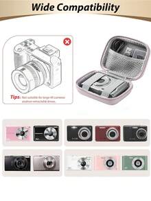 Tas Pelindung Kamera Digital, Tas Kamera Perjalanan Cocok Untuk PIXPRO FZ45/FZ55 IXUS 285 HS Lecran Travel Compact Camera Holder, Dengan Kantong Jala Untuk Aksesoris Kamera, Tas Penyimpanan Digital Kecil, Perlengkapan Perjalanan, Kembali ke Sekolah - MultiWarna - View 2