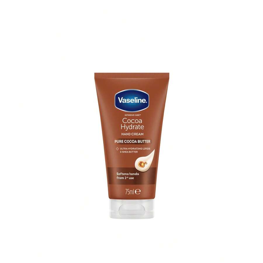 Vaseline فازلين العناية المكثفة كريم اليدين بالكاكاو المرطب 75 مل - كريم لليدين، ترطيب عميق، يدين ناعمتين، امتصاص سريع - لن أرجواني شاحب - مشاهدة 1