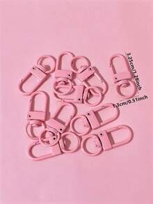 10pcs/30pcs/50pcs/100pcs/200pcs Metal Lobster Clasp, Rotating Keychain Clip Hook, DIY Keychain Craft, Jewelry Making Connector, Random Color - Keychain Claw Hook - View 18