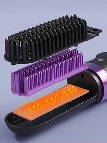2-In-1 Rechargeable Hair Straightener Brush,Curling Iron,Wireless Portable Hair Straightener With Heating Protection,2-In-1 Hair Straightener With LED Digital Display,Suitable For Dorm,Home,Great Gift Idea,Holiday Essentials,Travel Essentials - Multicolor - View 10