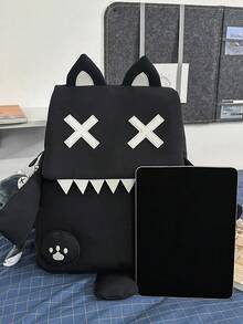 Shoulder Bag Backpack Convertible To Double Shoulder Couple Fashion Minimalist Creative Youth Personalized Demon Cat Backpack Suitable For High School And College Freshmen Applicable For Travel College Sports Couple Backpack Back To School Commute Multifunctional Dorm Lightweight Men's Bag School Supplies Multi-Pocket Shoulder Bag Autumn Halloween Christmas Men's Gift Scream Travel Backpack Double Shoulder Bag Peach Tree - Multicolor - View 7