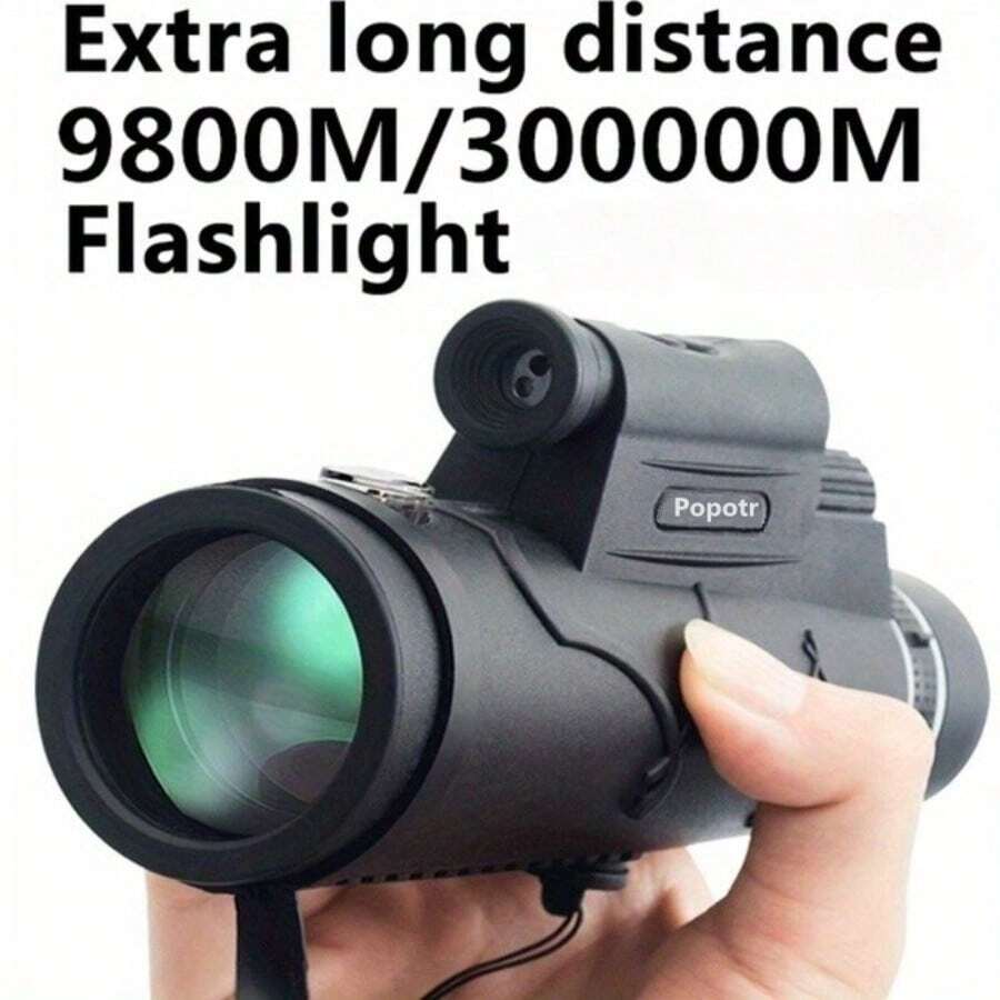 Extra Long  9800M/300000M Compass Distance Night Vision High - Angle Monocular Telescope Outdoor Hiking Travel Portable Telescope Fashion Accessories Tool - A - View 1