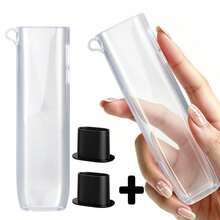BLBLBL 1 SET Funda protectora de TPU suave transparente de unicolor con orificio para colgar para IQOS ILUMA I ONE de 7ª generación, antideslizante y anticaídas (1 pieza funda protectora + 1 pieza herramienta de repuesto), apta para uso diario o DIY - Versión transparente - Ver 8