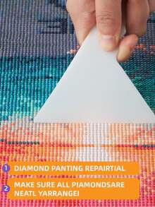 Kit Completo de Pintura de Diamante 5D DIY com Ferramentas e Suprimentos - Conjunto Portátil de Artesanato de Ponto Cruz, Incluindo Ferramentas Essenciais e Acessórios de Bordado Artístico - A - Visão 4
