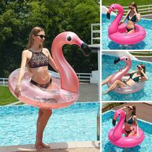 Flamingo Unicorn Pool Float - Fun Inflatable Pool Float Party Decoration, Summer Vacation Beach Floating Ring - Multicolor - View 9
