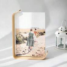 Nordic Style Acrylic Minimalist Premium L-Shaped Photo Frame, Niche Desktop Display Decor, 6 Inch 7 Inch - A - View 4