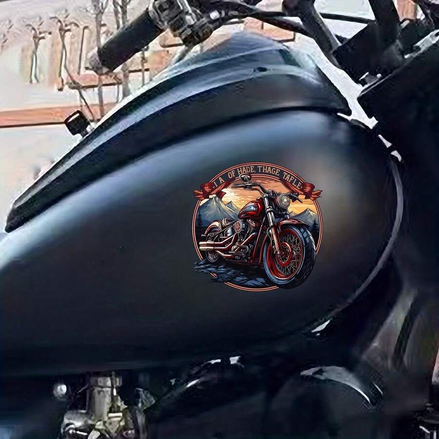 美式復古摩托車貼紙,慶祝全地形車自由 - A - 查看 1